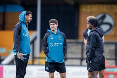 300825 - Cambridge United v Newport County - Sky Bet League 2 - Newport County players arrive for the match against Cambridge United 