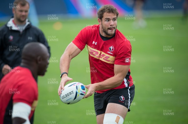 150915 - Canada Rugby Training, Swansea -Canada rugby captain Tyler Ardron during the squad's training session at Swansea University ahead of the start of the Rugby World Cup