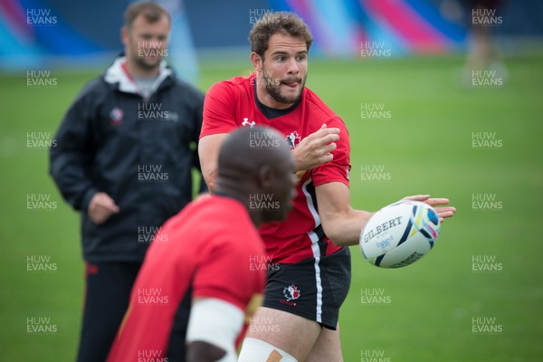 150915 - Canada Rugby Training, Swansea -Canada rugby captain Tyler Ardron during the squad's training session at Swansea University ahead of the start of the Rugby World Cup