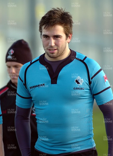 11.11.08...Canada rugby training at Treforest Canada's Sean-Michael Stephen 