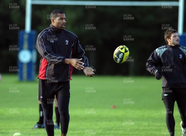 11.11.08...Canada rugby training at Treforest Canada's Justin Mensah-Coker 