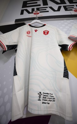 300825 - Canada v Wales, Women’s Rugby World Cup - Gwenllian Pyrs of Wales’ match shirt in the Wales team changing room set for her 50th cap against Canada