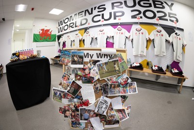300825 - Canada v Wales, Women’s Rugby World Cup - The Wales team changing room ahead of the match against Canada