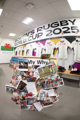 300825 - Canada v Wales, Women’s Rugby World Cup - The Wales team changing room ahead of the match against Canada
