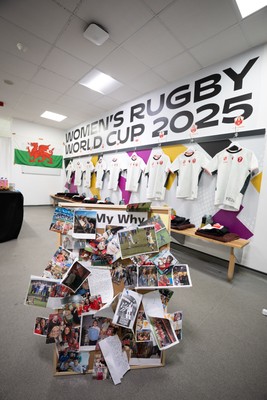 300825 - Canada v Wales, Women’s Rugby World Cup - The Wales team changing room ahead of the match against Canada