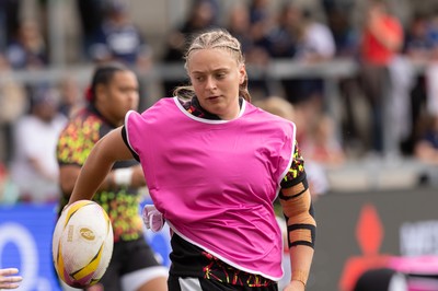 300825 - Canada v Wales, Women’s Rugby World Cup - Tilly Vucaj of Wales during warm up ahead of the match