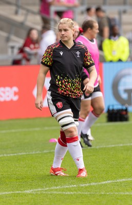 300825 - Canada v Wales, Women’s Rugby World Cup - Bethan Lewis of Wales during warm up ahead of the match