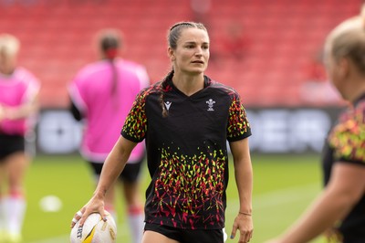 300825 - Canada v Wales, Women’s Rugby World Cup - Jasmine Joyce-Butchers of Wales during warm up ahead of the match