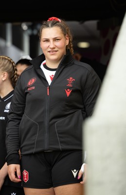 300825 - Canada v Wales, Women’s Rugby World Cup - Gwenllian Pyrs of Wales runs out on her 50th cap