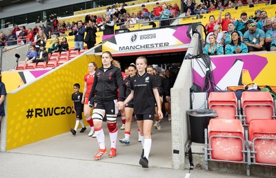300825 - Canada v Wales, Women’s Rugby World Cup - Gwenllian Pyrs of Wales runs out on her 50th cap