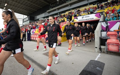 300825 - Canada v Wales, Women’s Rugby World Cup - Jasmine Joyce-Butchers of Wales walks out at the start of the match