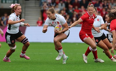 300825 - Canada v Wales, Women’s Rugby World Cup - Carys Cox of Wales