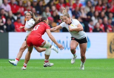 300825 - Canada v Wales, Women’s Rugby World Cup - Carys Cox of Wales
