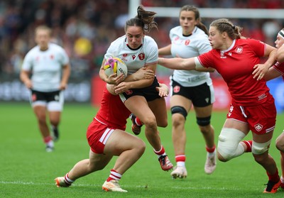 300825 - Canada v Wales, Women’s Rugby World Cup - Nel Metcalfe of Wales