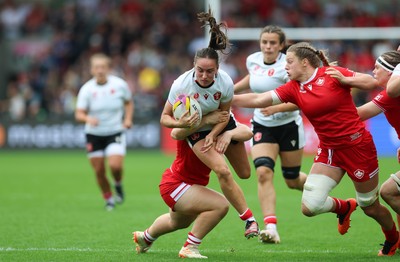 300825 - Canada v Wales, Women’s Rugby World Cup - Nel Metcalfe of Wales