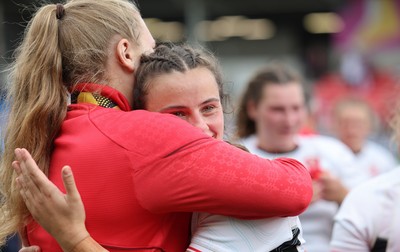 300825 - Canada v Wales, Women’s Rugby World Cup - Branwen Metcalfe of Wales at the end of the match
