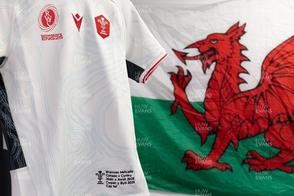 300825 - Canada v Wales, Women’s Rugby World Cup - Branwen Metcalfe of Wales’ match shirt in the Wales team changing room set for her first cap against Canada