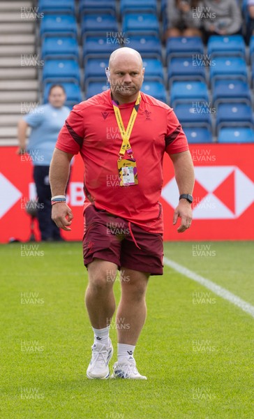 300825 - Canada v Wales, Women’s Rugby World Cup - Sean Lynn, Wales Women head coach during warm up ahead of the match