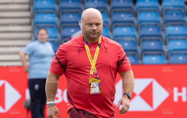 300825 - Canada v Wales, Women’s Rugby World Cup - Sean Lynn, Wales Women head coach during warm up ahead of the match