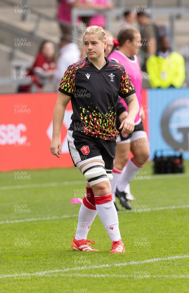 300825 - Canada v Wales, Women’s Rugby World Cup - Bethan Lewis of Wales during warm up ahead of the match