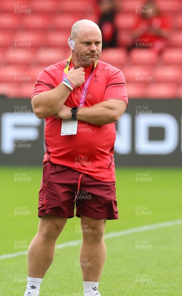 300825 - Canada v Wales, Women’s Rugby World Cup - Sean Lynn, Wales Women head coach during warm up ahead of the match