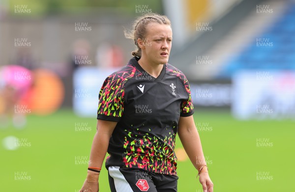 300825 - Canada v Wales, Women’s Rugby World Cup - Lleucu George of Wales during warm up ahead of the match