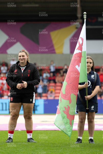 300825 - Canada v Wales, Women’s Rugby World Cup - Gwenllian Pyrs of Wales runs out on her 50th cap