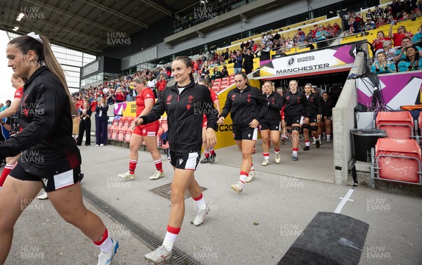 300825 - Canada v Wales, Women’s Rugby World Cup - Jasmine Joyce-Butchers of Wales walks out at the start of the match