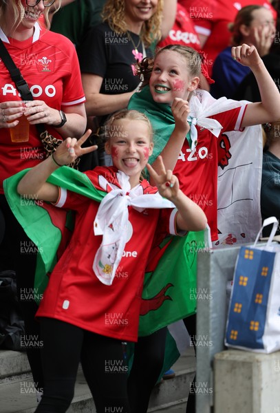 300825 - Canada v Wales, Women’s Rugby World Cup - Wales supporters at the match