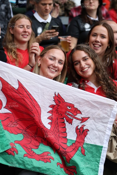 300825 - Canada v Wales, Women’s Rugby World Cup - Wales supporters at the match