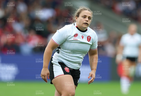 300825 - Canada v Wales, Women’s Rugby World Cup - Jenni Scoble of Wales