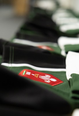 270822 - Canada Women v Wales Women, Summer 15’s World Cup Warm up match - Wales match playing kit is set out in the changing room ahead of the match