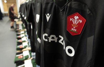 270822 - Canada Women v Wales Women, Summer 15’s World Cup Warm up match - Wales match playing kit is set out in the changing room ahead of the match