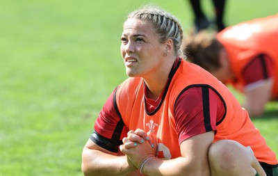 270822 - Canada Women v Wales Women, Summer 15’s World Cup Warm up match - Kelsey Jones of Wales during warm up