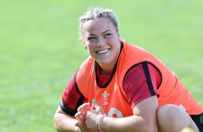 270822 - Canada Women v Wales Women, Summer 15’s World Cup Warm up match - Kelsey Jones of Wales during warm up ahead of the match