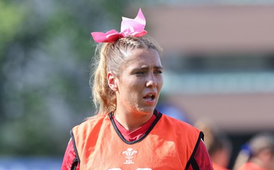 270822 - Canada Women v Wales Women, Summer 15’s World Cup Warm up match - Georgia Evans of Wales during warm up