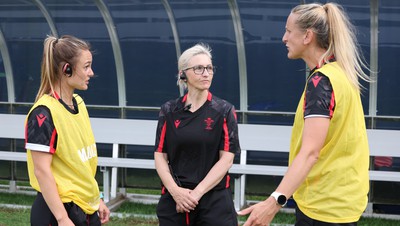 270822 - Canada Women v Wales Women, Summer 15’s World Cup Warm up match - medical staff Cara Jones, Dr Steph Faulkes and Jo Perkins