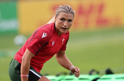 270822 - Canada Women v Wales Women, Summer 15’s World Cup Warm up match - Lowri Norkett of Wales during warm up