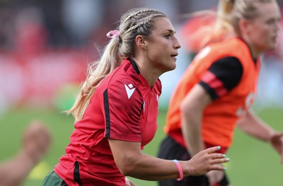 270822 - Canada Women v Wales Women, Summer 15’s World Cup Warm up match - Lowri Norkett of Wales during warm up