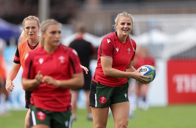 270822 - Canada Women v Wales Women, Summer 15’s World Cup Warm up match - Carys Williams-Morris of Wales during warm up