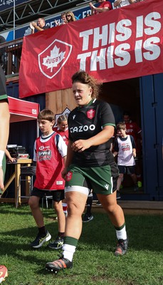 270822 - Canada Women v Wales Women, Summer 15’s World Cup Warm up match - Lleucu George of Wales walks out for the start of the match