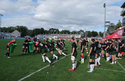 270822 - Canada Women v Wales Women, Summer 15’s World Cup Warm up match - The Wales team warm up