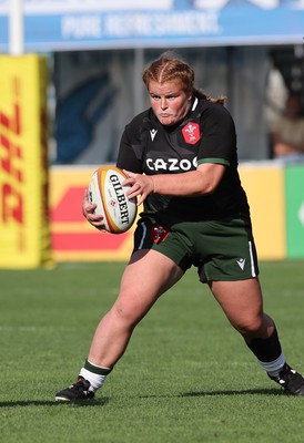 270822 - Canada Women v Wales Women, Summer 15’s World Cup Warm up match -Cara Hope of Wales charges forward