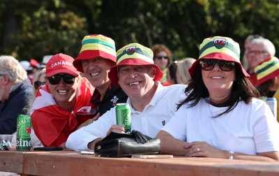 270822 - Canada Women v Wales Women, Summer 15’s World Cup Warm up match - Wales supporters at the match