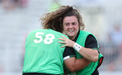 270822 - Canada Women v Wales Women, Summer 15’s World Cup Warm up match - Eloise Hayward of Wales warms up