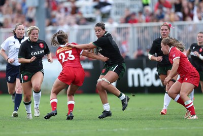 270822 - Canada Women v Wales Women, Summer 15’s World Cup Warm up match - Sioned Harries of Wales charges forward