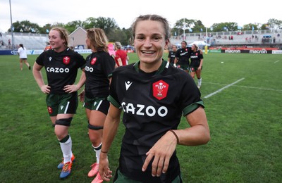 270822 - Canada Women v Wales Women, Summer 15’s World Cup Warm up match - Jasmine Joyce of Wales at the end of the match