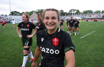 270822 - Canada Women v Wales Women, Summer 15’s World Cup Warm up match - Jasmine Joyce of Wales at the end of the match