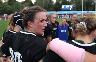 270822 - Canada Women v Wales Women, Summer 15’s World Cup Warm up match - Siwan Lillicrap of Wales at the end of the match