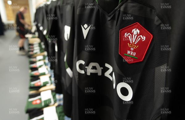 270822 - Canada Women v Wales Women, Summer 15’s World Cup Warm up match - Wales match playing kit is set out in the changing room ahead of the match